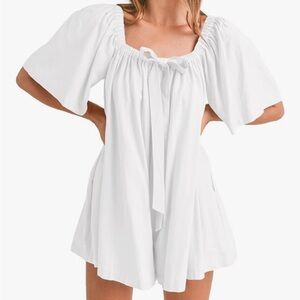Chic White Women's Romper
